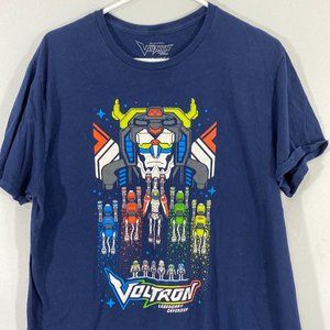 Voltron Legendary Defender Mens Blue Lootwear Exclusive Graphic T Shirt Size XL